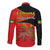 Ethiopia Derg Downfall Day Long Sleeve Button Shirt Ethiopian Lion of Judah - Wonder Print Shop