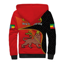 Ethiopia Derg Downfall Day Sherpa Hoodie Ethiopian Lion of Judah - Wonder Print Shop