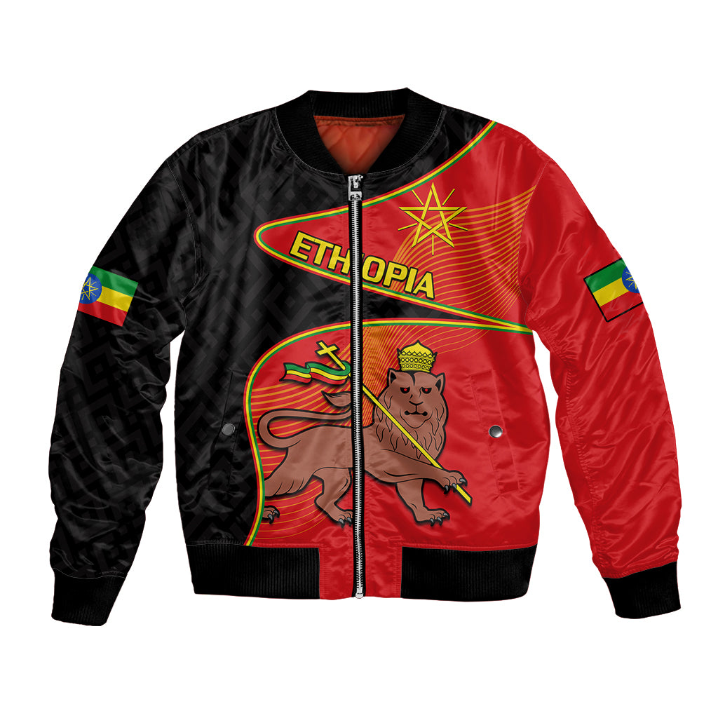 (Custom Personalised) Ethiopia Derg Downfall Day Bomber Jacket Ethiopian Lion of Judah - Wonder Print Shop