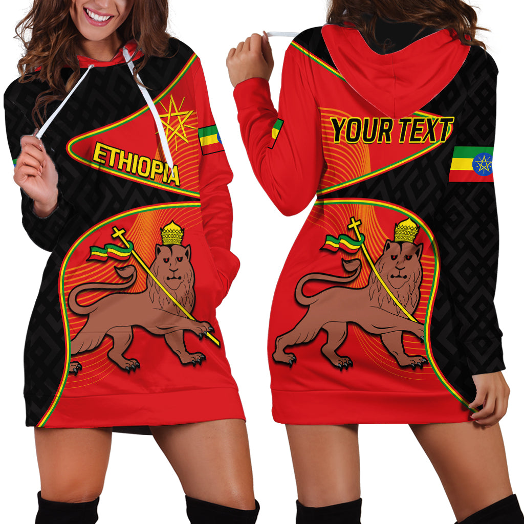 (Custom Personalised) Ethiopia Derg Downfall Day Hoodie Dress Ethiopian Lion of Judah - Wonder Print Shop