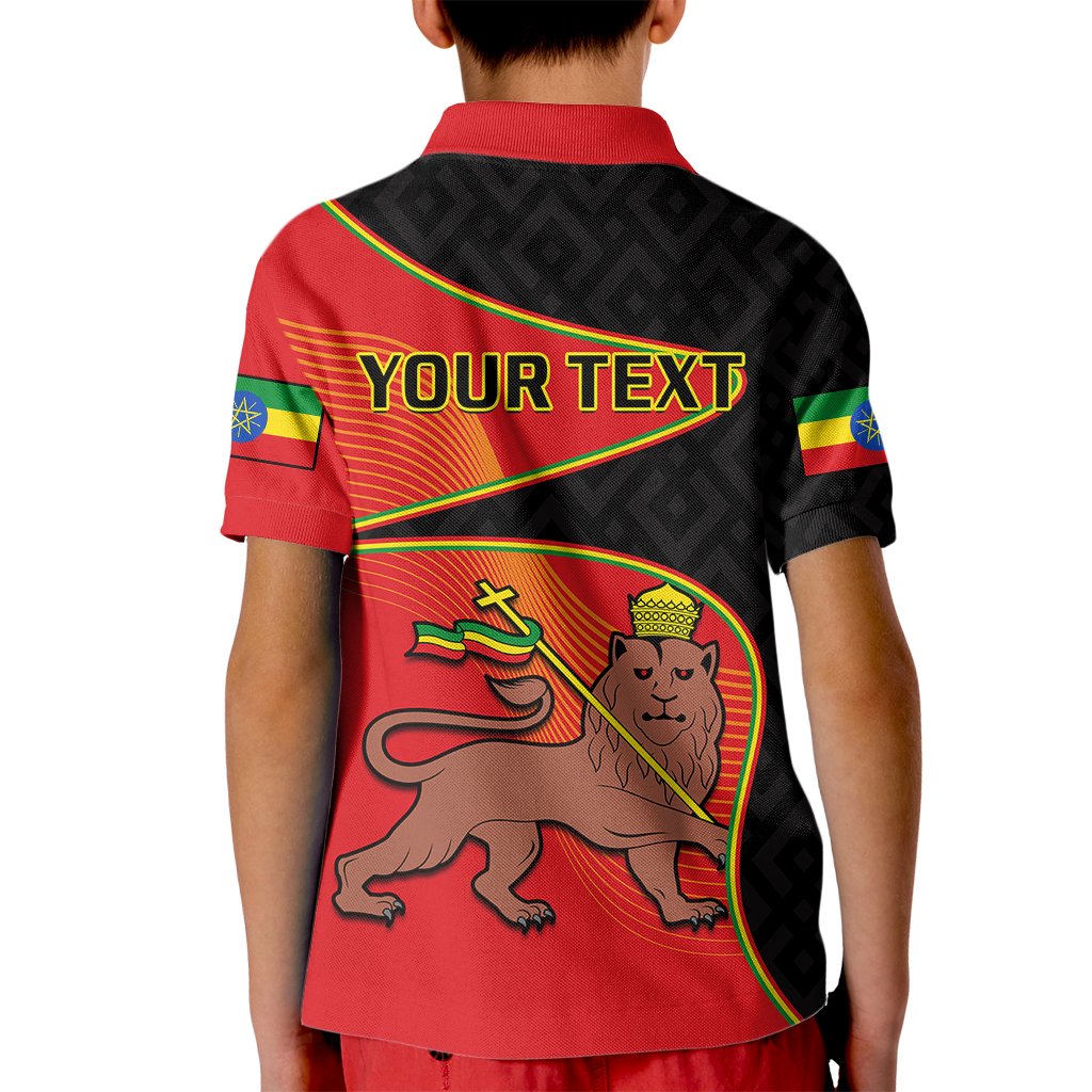 Custom Ethiopia Derg Downfall Day Polo Shirt for Kid Ethiopian Lion of Judah - Wonder Print Shop