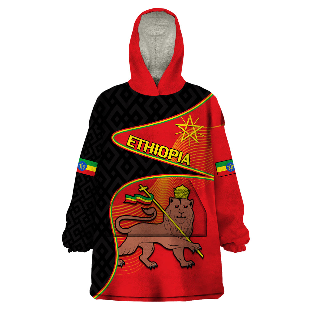 (Custom Personalised) Ethiopia Derg Downfall Day Wearable Blanket Hoodie Ethiopian Lion of Judah - Wonder Print Shop