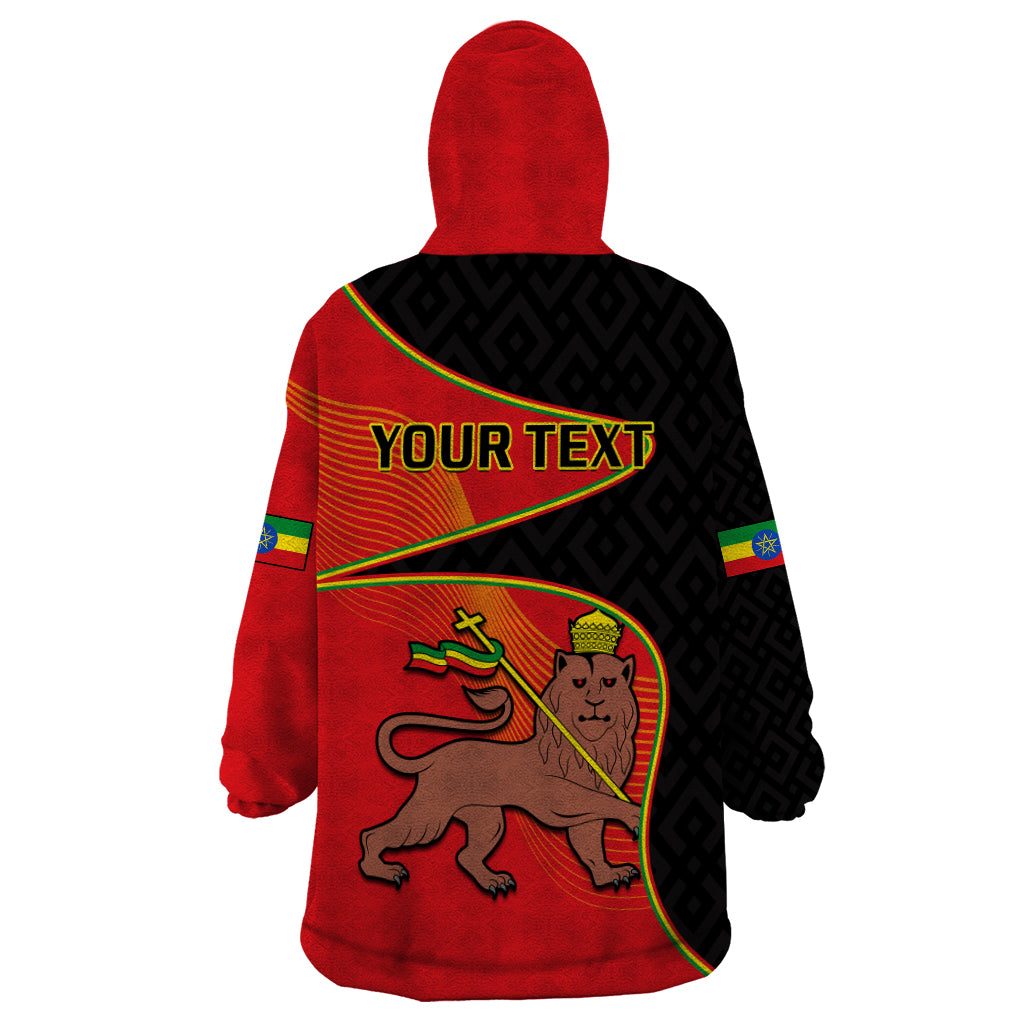 (Custom Personalised) Ethiopia Derg Downfall Day Wearable Blanket Hoodie Ethiopian Lion of Judah - Wonder Print Shop