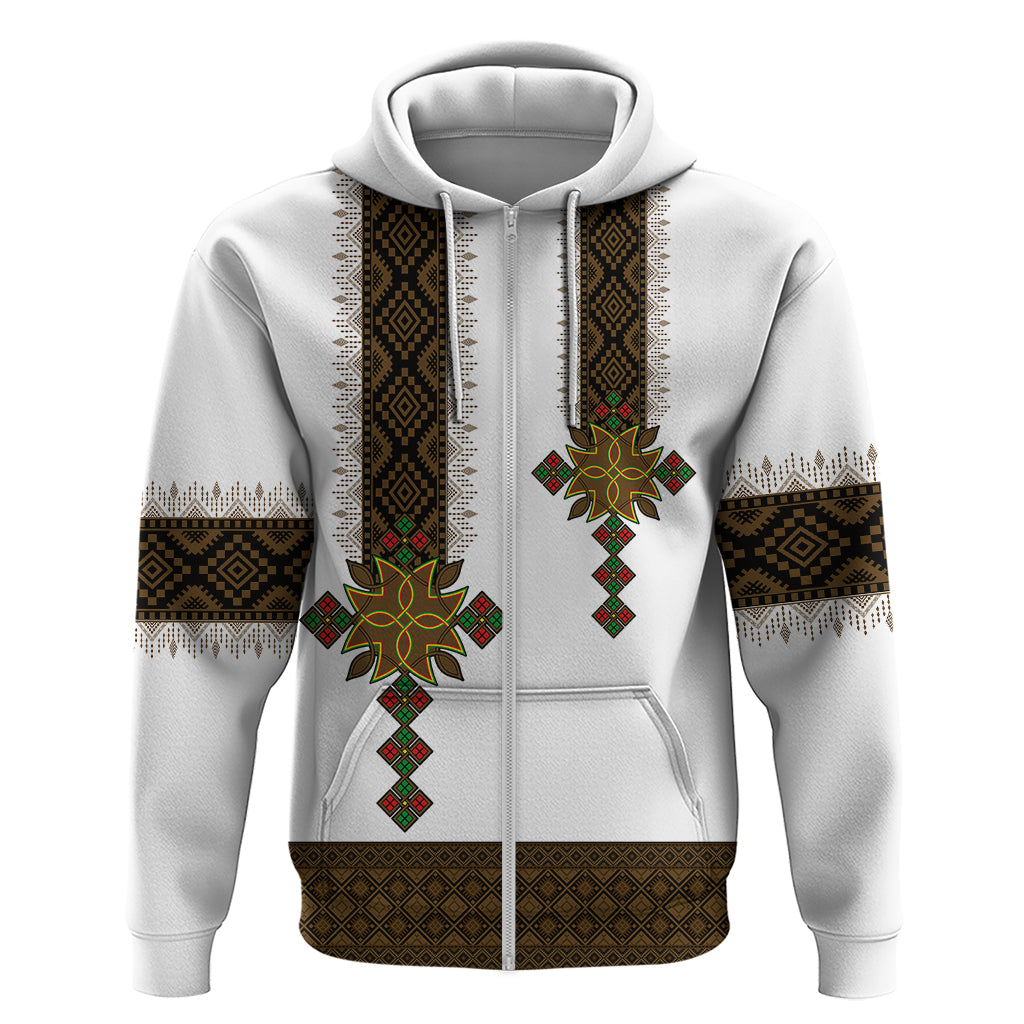 Ethiopia Hoodie Ethiopian Tilet With African Pattern Ver.01 - Wonder Print Shop