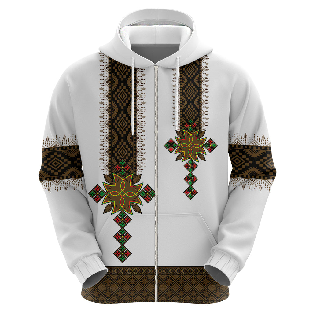 Ethiopia Hoodie Ethiopian Tilet With African Pattern Ver.01 - Wonder Print Shop