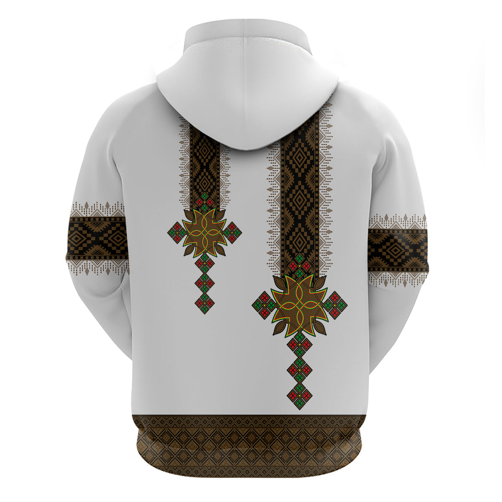 Ethiopia Hoodie Ethiopian Tilet With African Pattern Ver.01 - Wonder Print Shop