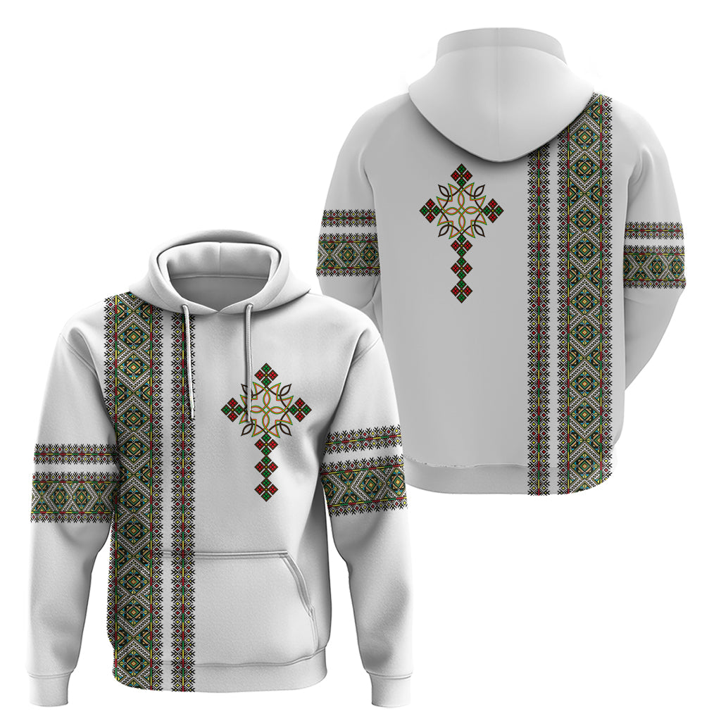 Ethiopia Hoodie Ethiopian Tilet With African Pattern Ver.02 - Wonder Print Shop