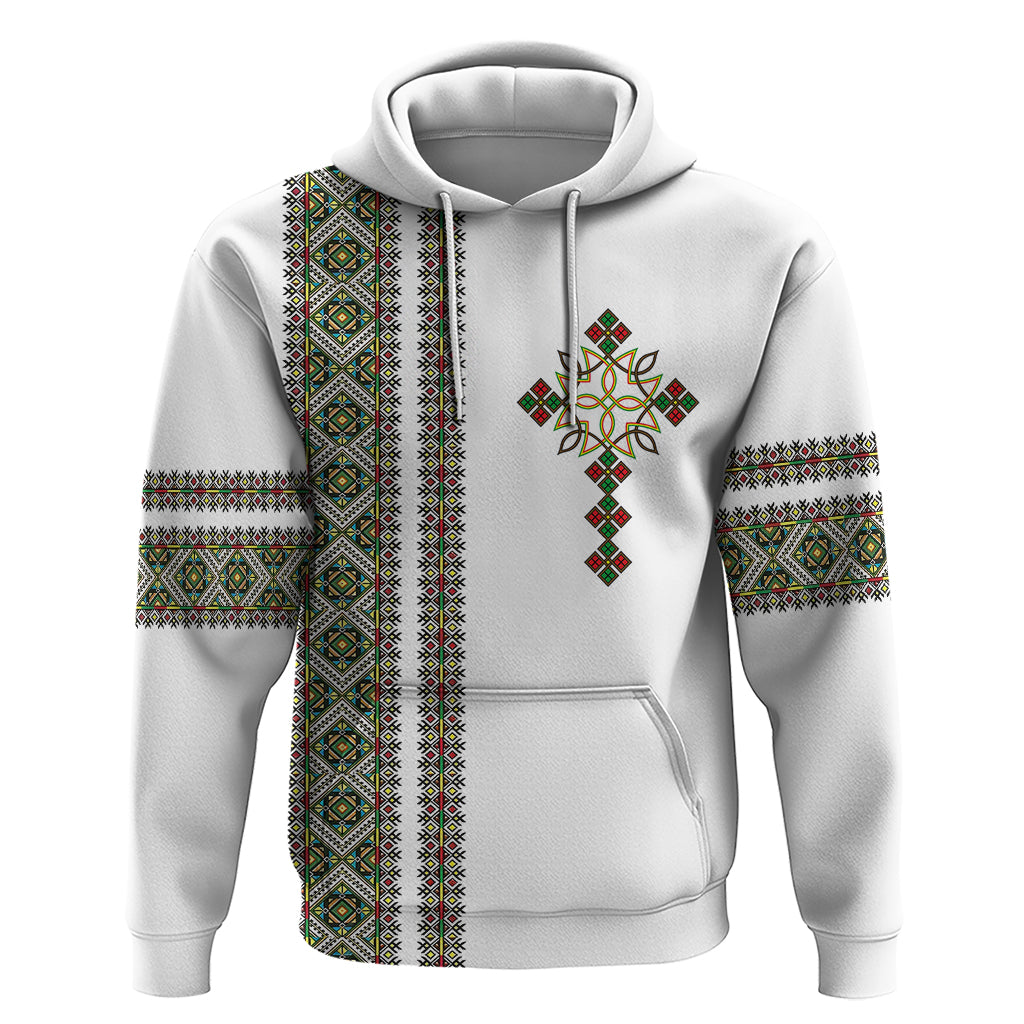 Ethiopia Hoodie Ethiopian Tilet With African Pattern Ver.02 - Wonder Print Shop