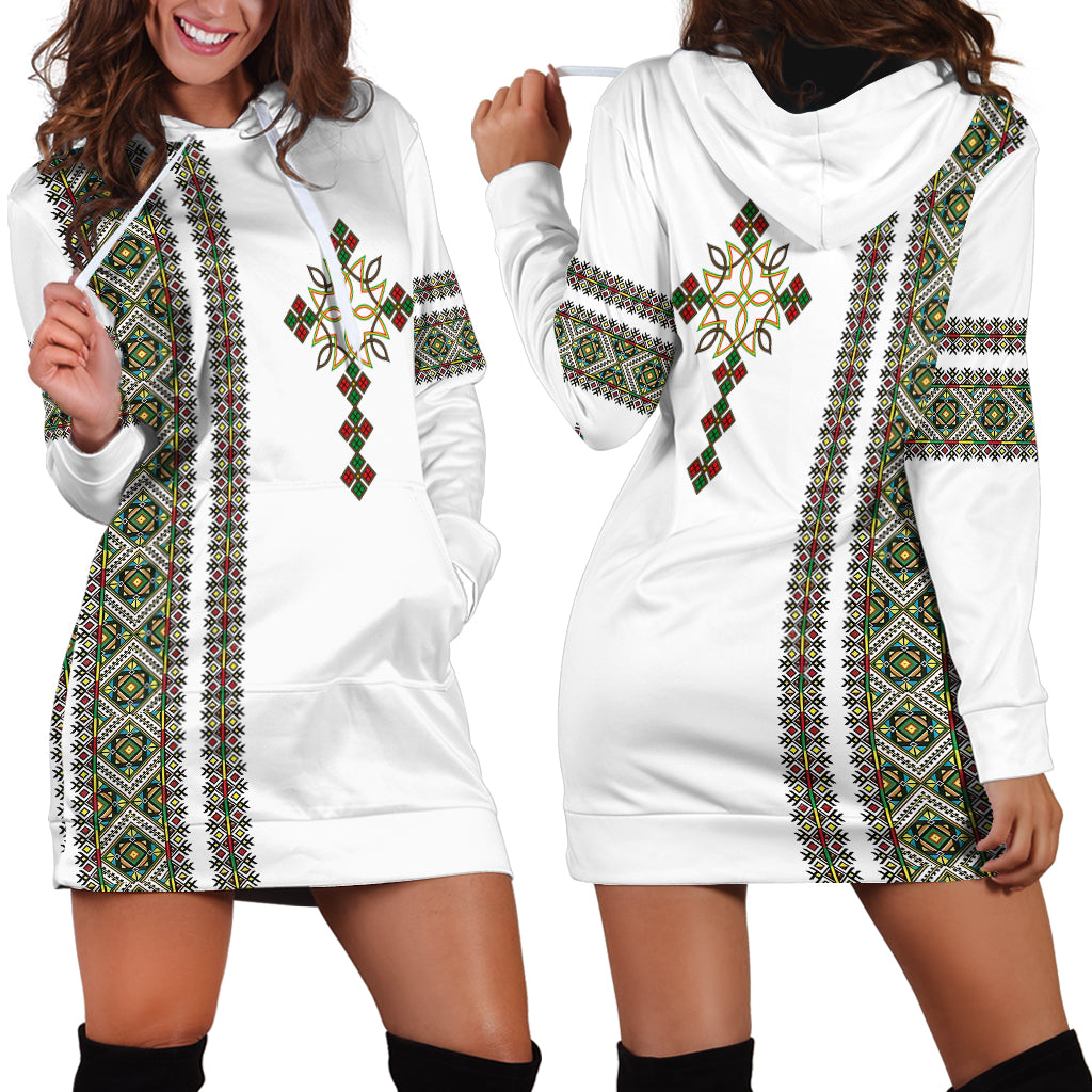 Ethiopia Hoodie Dress Ethiopian Tilet With African Pattern Ver.02 - Wonder Print Shop