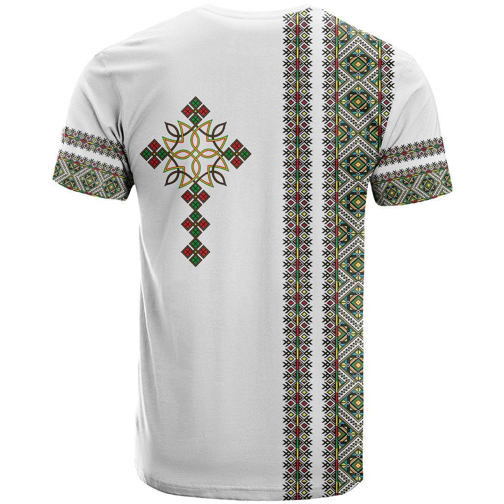 Ethiopia T Shirt Ethiopian Tilet With African Pattern Ver.02 - Wonder Print Shop