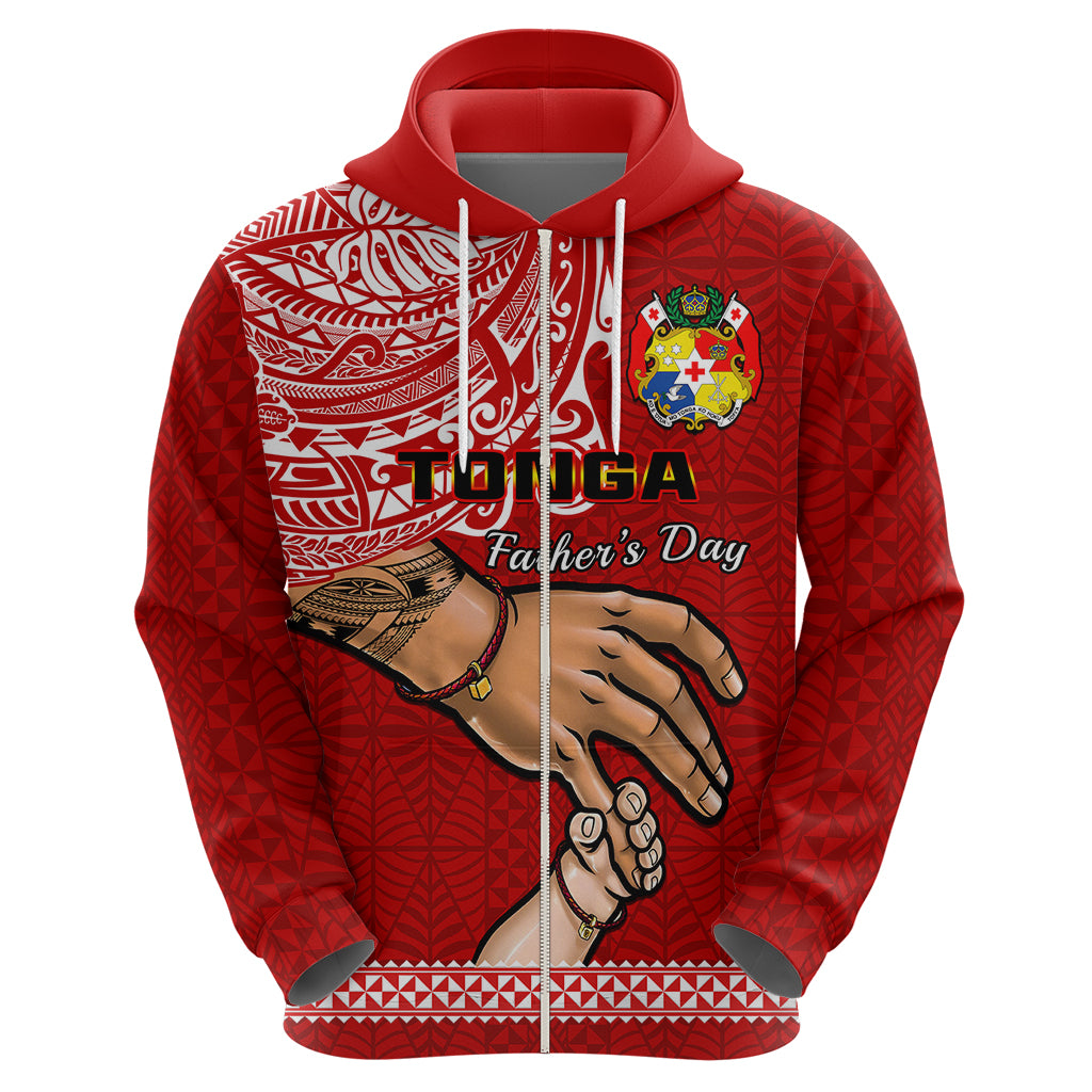 Tonga Fathers Day Hoodie Red Tongan Ngatu I Love You Dad - Wonder Print Shop
