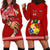Tonga Fathers Day Hoodie Dress Red Tongan Ngatu I Love You Dad - Wonder Print Shop