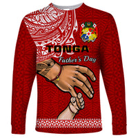 Tonga Fathers Day Long Sleeve Shirt Red Tongan Ngatu I Love You Dad - Wonder Print Shop
