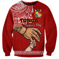 Tonga Fathers Day Sweatshirt Red Tongan Ngatu I Love You Dad - Wonder Print Shop
