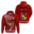 Custom Fathers Day Tonga Hoodie Red Tongan Ngatu I Love You Dad - Wonder Print Shop