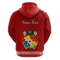 Custom Fathers Day Tonga Hoodie Red Tongan Ngatu I Love You Dad - Wonder Print Shop
