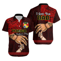 Tonga Fathers Day Hawaiian Shirt Black Tongan Ngatu I Love You Dad - Wonder Print Shop