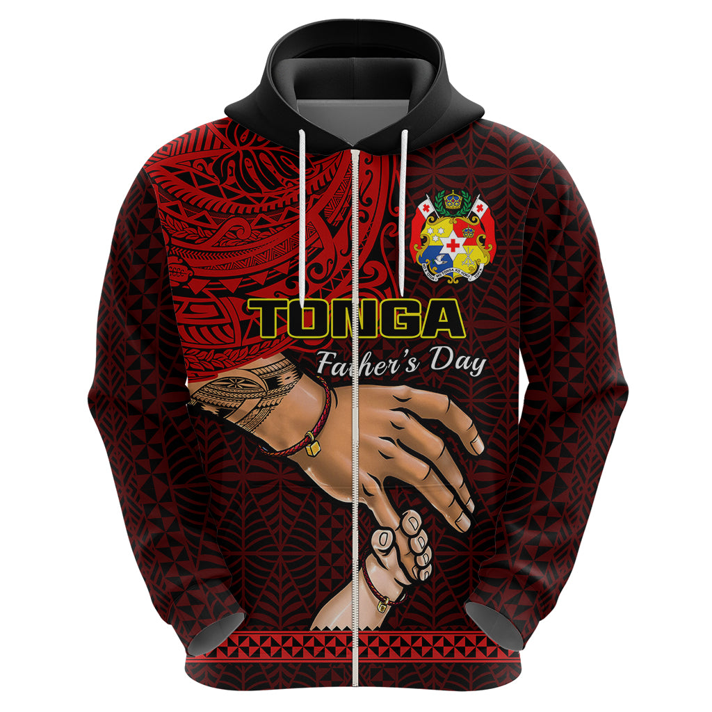 Tonga Fathers Day Hoodie Black Tongan Ngatu I Love You Dad - Wonder Print Shop