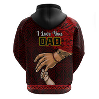 Tonga Fathers Day Hoodie Black Tongan Ngatu I Love You Dad - Wonder Print Shop