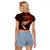 Tonga Fathers Day Raglan Cropped T Shirt Black Tongan Ngatu I Love You Dad - Wonder Print Shop