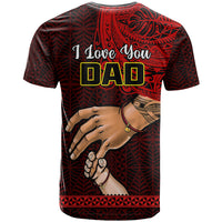 Tonga Fathers Day T Shirt Black Tongan Ngatu I Love You Dad - Wonder Print Shop