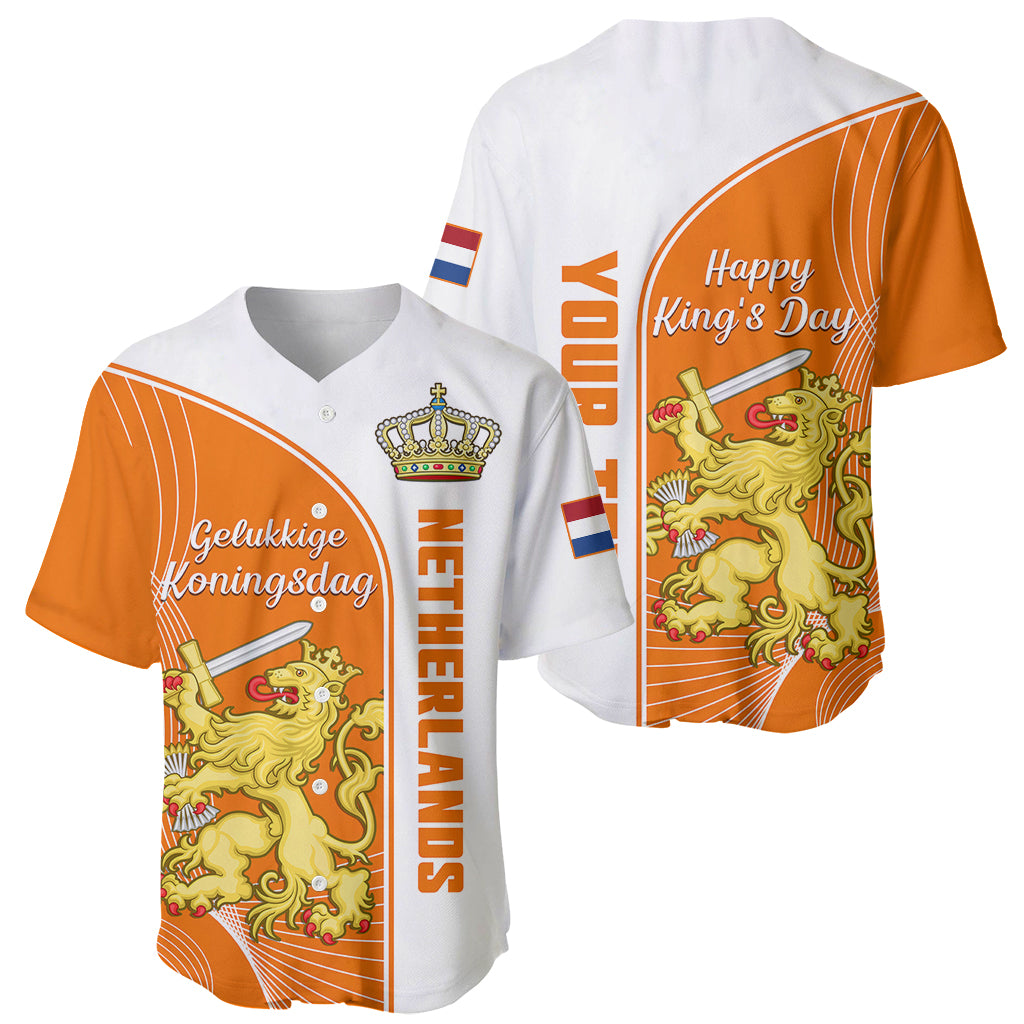 (Custom Personalised) Netherlands Kings Day Baseball Jersey Gelukkige Koningsdag Ver.01 - Wonder Print Shop