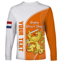 (Custom Personalised) Netherlands Kings Day Long Sleeve Shirt Gelukkige Koningsdag Ver.01 - Wonder Print Shop
