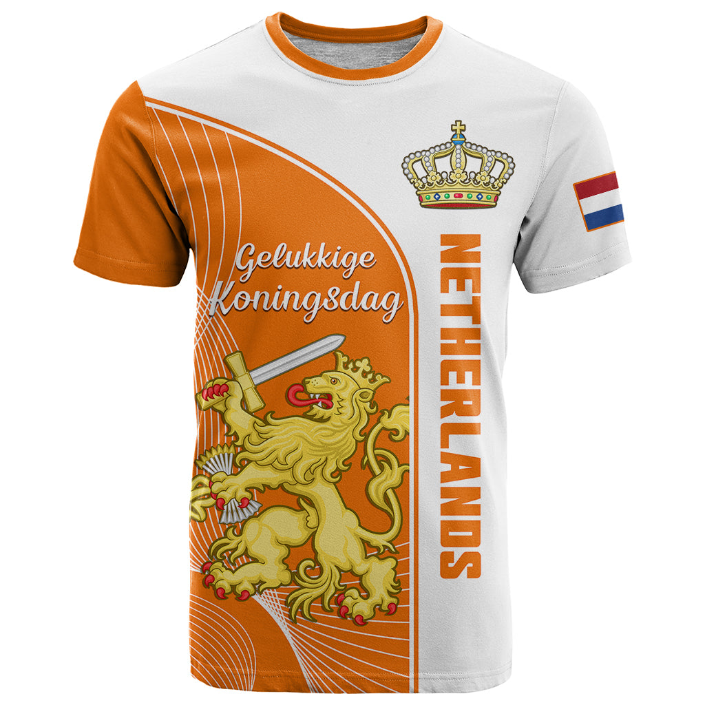 Custom Netherlands Kings Day T Shirt Gelukkige Koningsdag Ver.01 - Wonder Print Shop