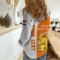 (Custom Personalised) Netherlands Kings Day Women Casual Shirt Gelukkige Koningsdag Ver.01 - Wonder Print Shop