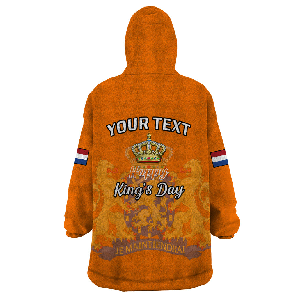 Netherlands Kings Day Wearable Blanket Hoodie Gelukkige Koningsdag Ver.02 - Wonder Print Shop