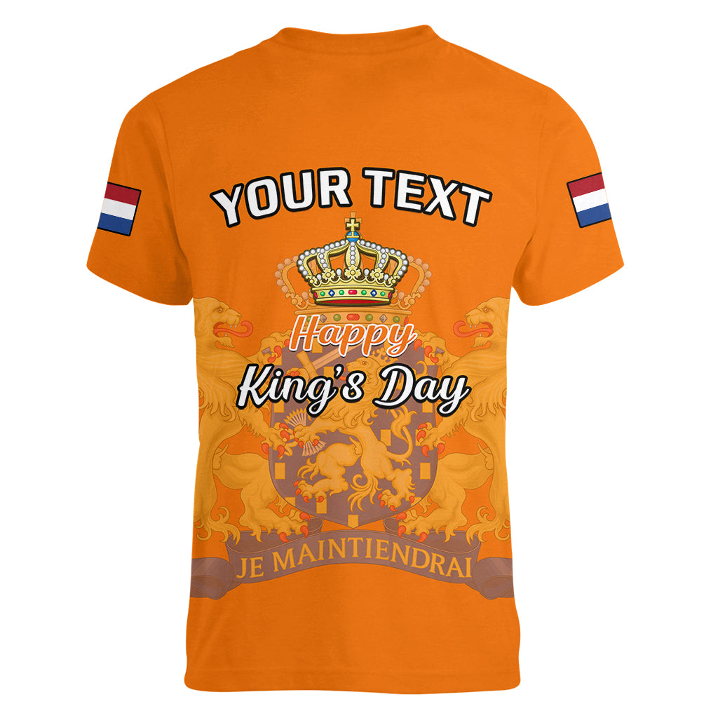 Netherlands Kings Day Women V Neck T Shirt Gelukkige Koningsdag Ver.02 - Wonder Print Shop