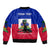 (Custom Personalised) Haiti Bomber Jacket Negre Marron With Haitian Flag - Wonder Print Shop