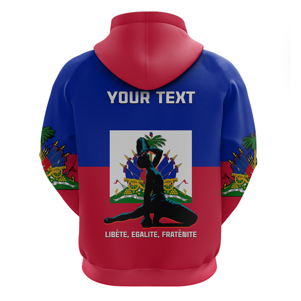 Custom Haiti Hoodie Negre Marron With Haitian Flag - Wonder Print Shop