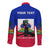 (Custom Personalised) Haiti Long Sleeve Button Shirt Negre Marron With Haitian Flag - Wonder Print Shop