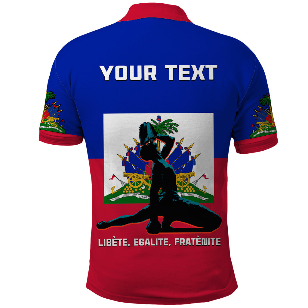 Custom Haiti Polo Shirt Negre Marron With Haitian Flag - Wonder Print Shop