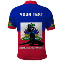 Custom Haiti Polo Shirt Negre Marron With Haitian Flag - Wonder Print Shop