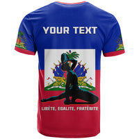 Custom Haiti T Shirt Negre Marron With Haitian Flag - Wonder Print Shop