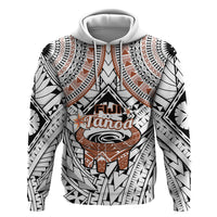 Fiji Tanoa Hoodie Kava Bowl Fijian Tapa Brown Pattern - Wonder Print Shop