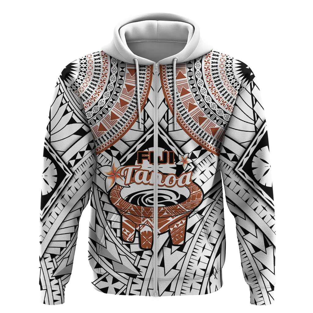 Fiji Tanoa Hoodie Kava Bowl Fijian Tapa Brown Pattern - Wonder Print Shop