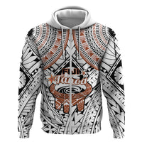 Fiji Tanoa Hoodie Kava Bowl Fijian Tapa Brown Pattern - Wonder Print Shop