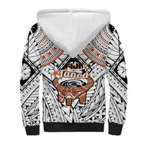 Fiji Tanoa Sherpa Hoodie Kava Bowl Fijian Tapa Brown Pattern - Wonder Print Shop