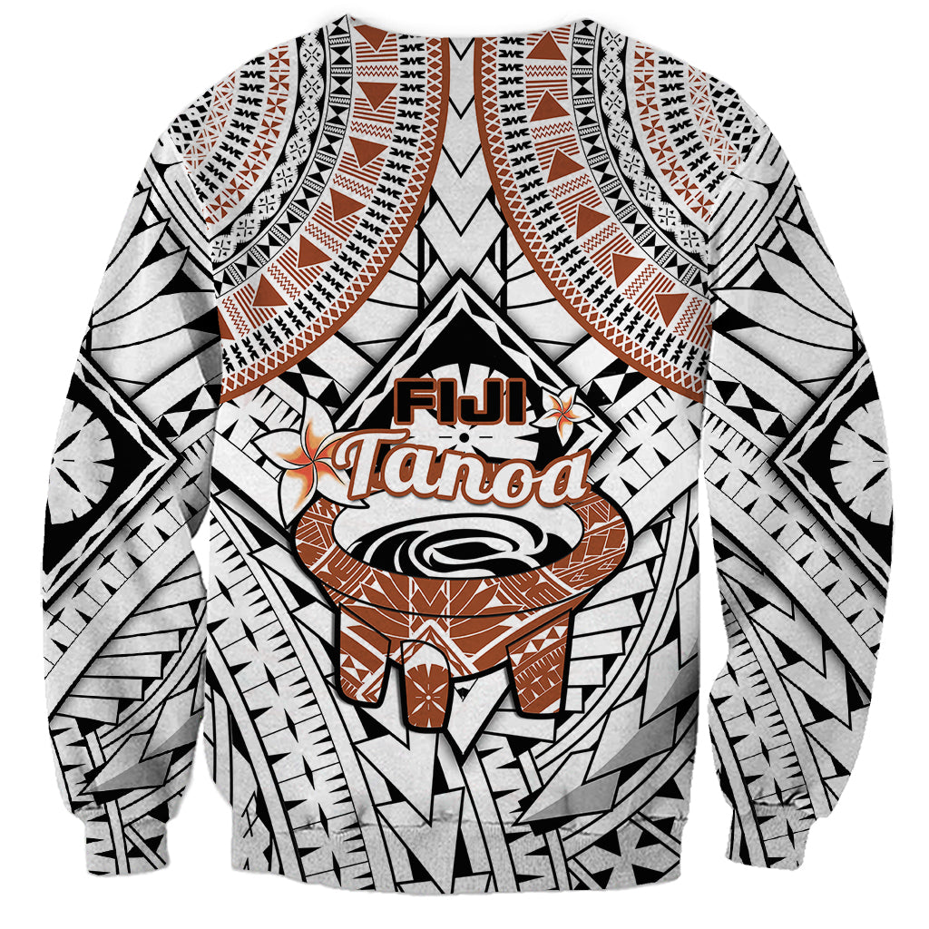 Fiji Tanoa Sweatshirt Kava Bowl Fijian Tapa Brown Pattern - Wonder Print Shop