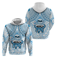 Fiji Tanoa Hoodie Kava Bowl Fijian Tapa Blue Pattern - Wonder Print Shop