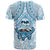 Fiji Tanoa T Shirt Kava Bowl Fijian Tapa Blue Pattern - Wonder Print Shop