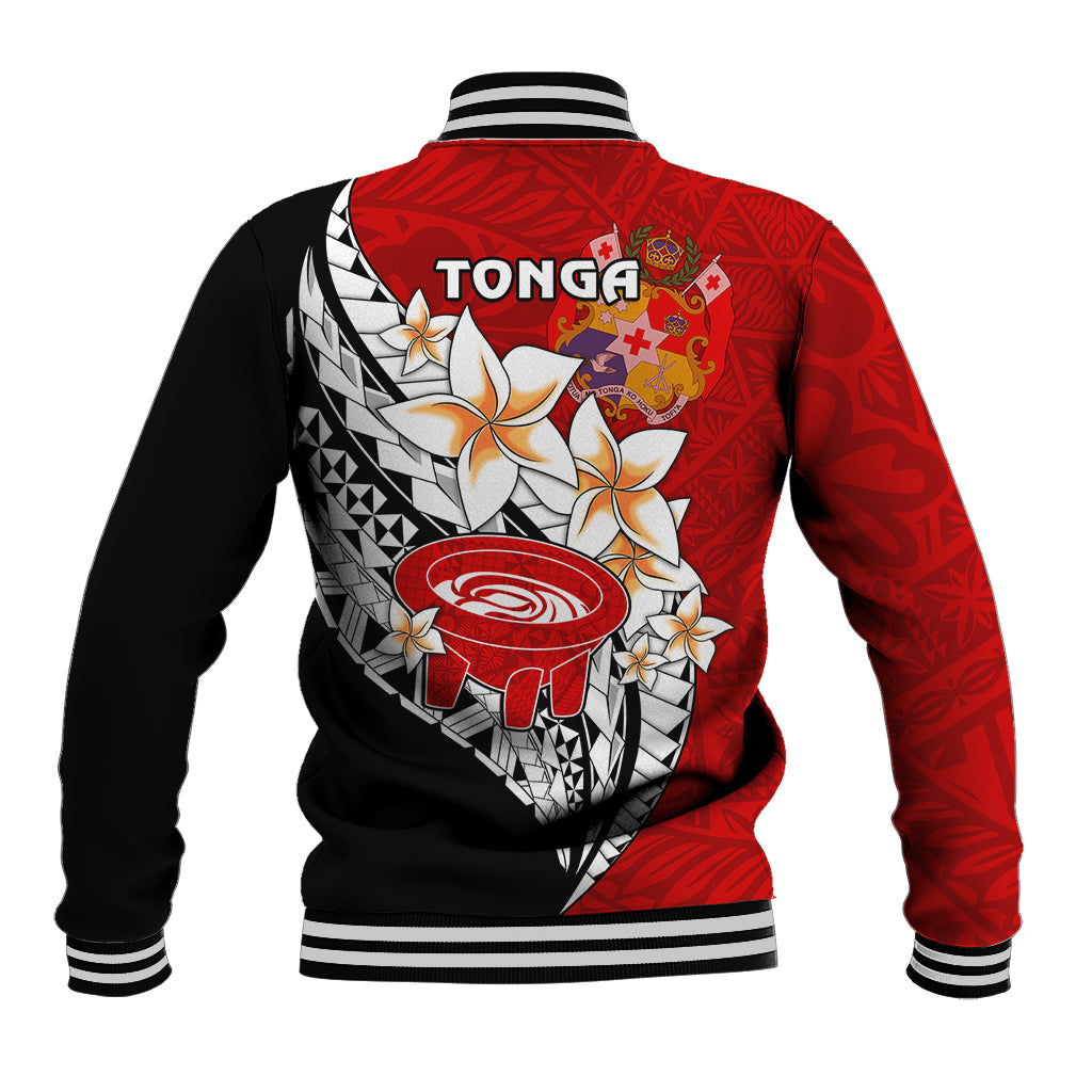 Tonga Kava Bowl Baseball Jacket Togan Kupesi Ngatu Pattern Black - Wonder Print Shop