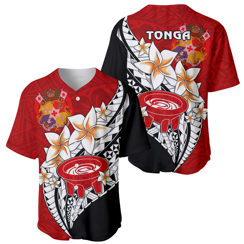 Tonga Kava Bowl Baseball Jersey Togan Kupesi Ngatu Pattern Black - Wonder Print Shop