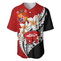 Tonga Kava Bowl Baseball Jersey Togan Kupesi Ngatu Pattern Black - Wonder Print Shop