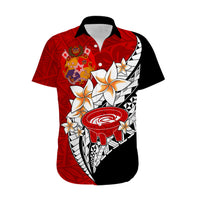 Tonga Kava Bowl Hawaiian Shirt Togan Kupesi Ngatu Pattern Black - Wonder Print Shop