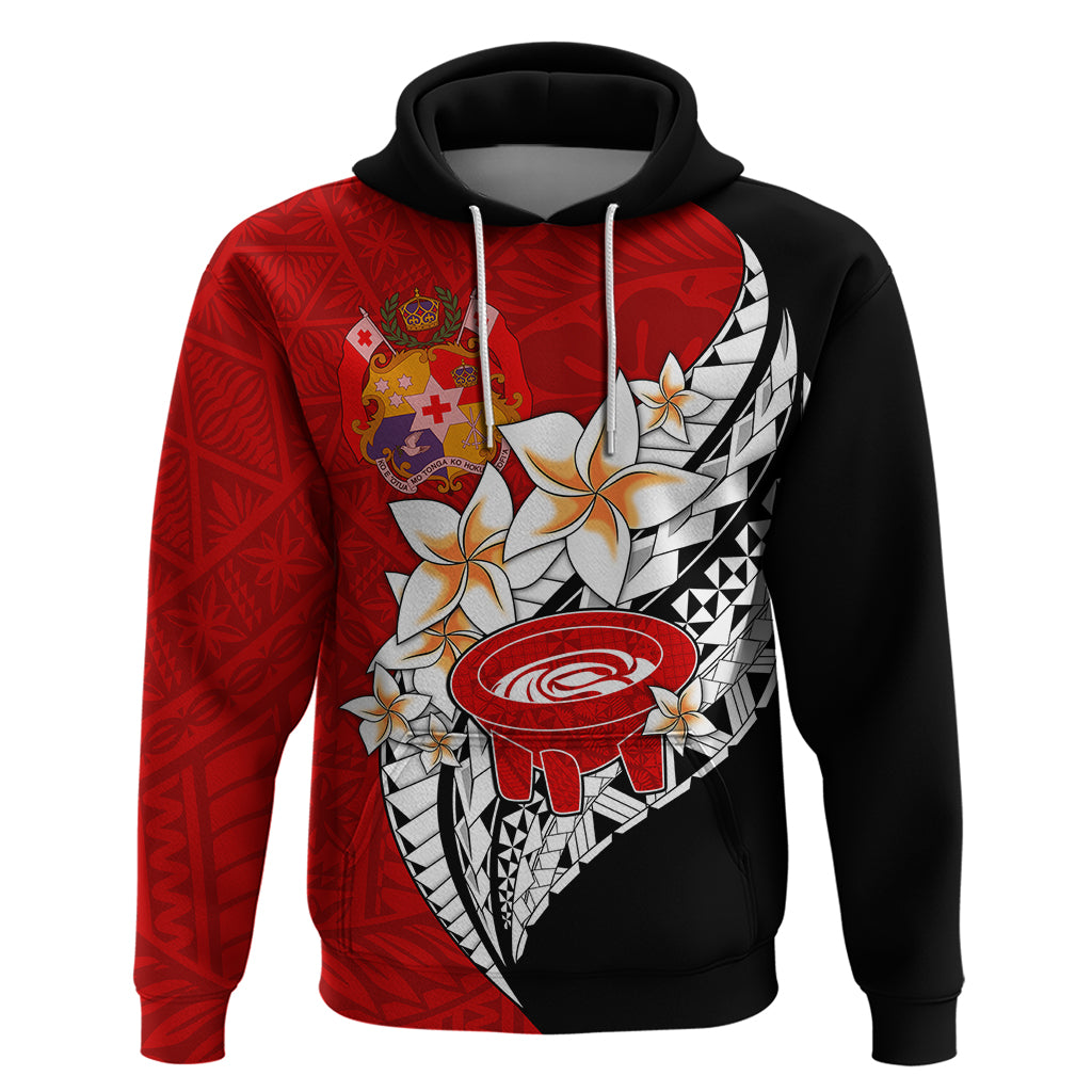 Tonga Kava Bowl Hoodie Togan Kupesi Ngatu Pattern Black - Wonder Print Shop