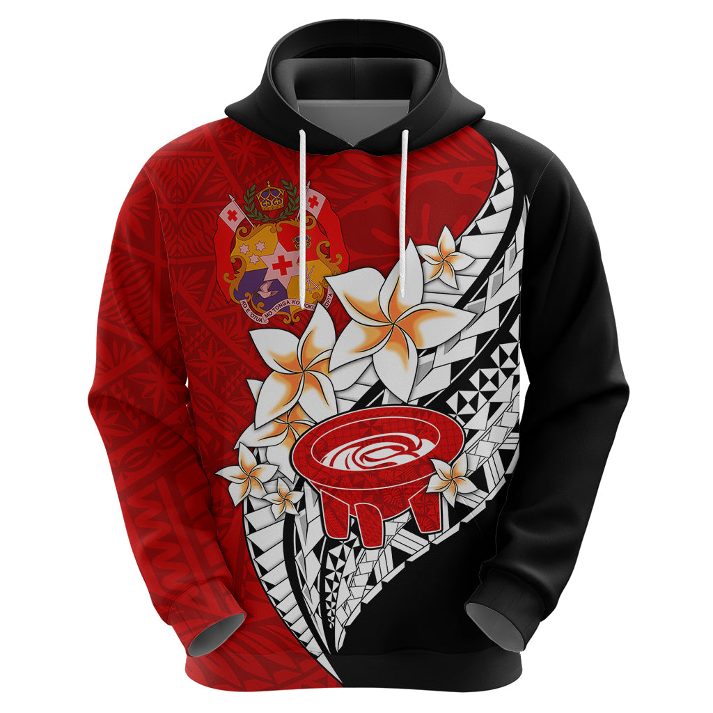 Tonga Kava Bowl Hoodie Togan Kupesi Ngatu Pattern Black - Wonder Print Shop